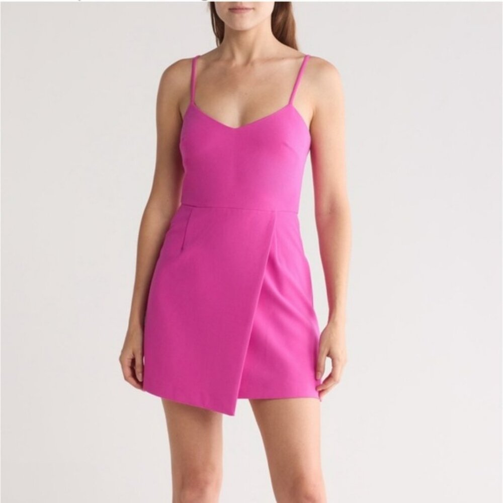 French Connection Whisper V-Neck Sleeveless Envelope Mini Dress Size 10